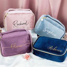 Load image into Gallery viewer, Personalised Velvet Makeup Bags
