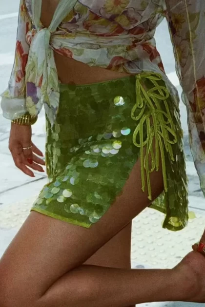 Sequined Mini Skirt