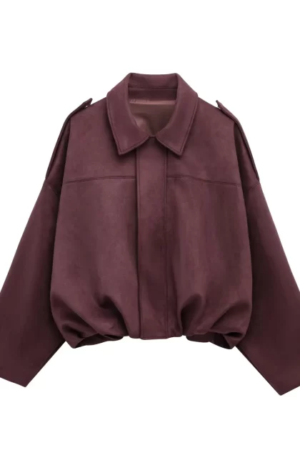 Suede Bomber Jacket